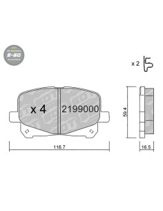 FRONT HIGH PERFORMANCE BRAKEPADS S50 TOYOTA PREVIA ACR3 CLR3