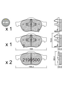 FRONT HIGH PERFORMANCE BRAKEPADS S50 TOYOTA AVENSIS T22