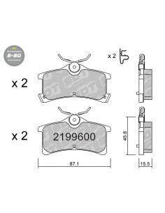 Pastillas De Freno Traseras High Performance S50 Toyota Avensis T22 Corolla E11