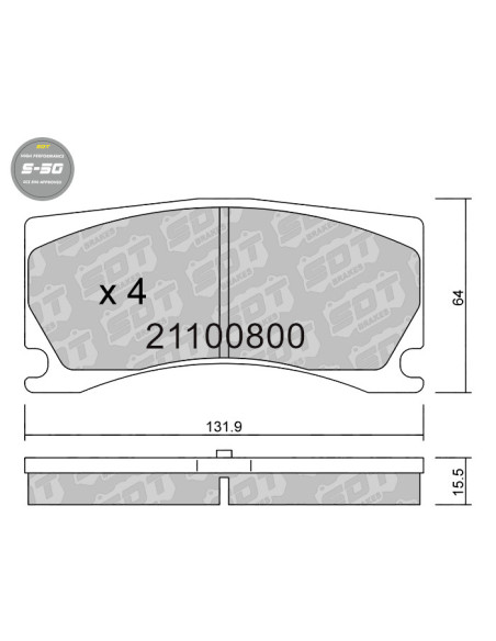 FRONT HIGH PERFORMANCE BRAKEPADS S50 ALCON ADVANTAGE EXTREME PEUGEOT 308 GTI MK2 RCZ THP R