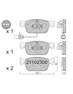 FRONT HIGH PERFORMANCE BRAKEPADS S50 AUDI A4 B9 A5 F5 MK2