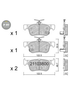 REAR HIGH PERFORMANCE BRAKEPADS S50 HONDA CIVIC X FC FK CIVIC XI FE FL
