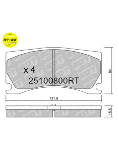FRONT RACING BRAKEPADS RT66 ALCON ADVANTAGE EXTREME 4 PISTON  PEUGEOT 308 GTI MK2 RCZ THP R