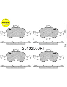 FRONT RACING BRAKEPADS RT66 AUDI TT TTS QUATTRO FV