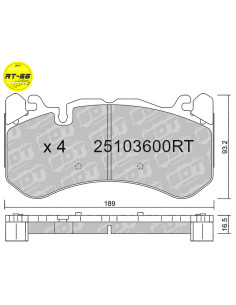 Pastillas De Freno Delanteras Racing Rt66 Audi Rs6 C6 C7 Rs7 4G Camaro Ss Corvette C7 Z06 Mercedes C63 Sls Amg