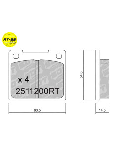 RACING BRAKEPADS RT66 ALCON R TYPE CITROEN C2 R2 DS3 R3 FORD FIESTA RALLYE3 R2 RALLYE4 208 R2 GT86 R3