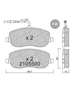 FRONT HIGH PERFORMANCE BRAKEPADS S50 CITROEN C8 JUMPY FIAT SCUDO LANCIA PEUGEOT 807 EXPERT