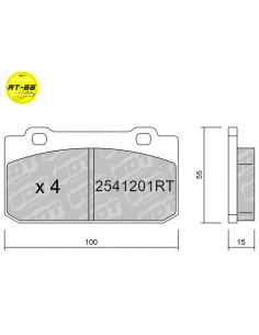 FRONT RACING BRAKEPADS RT66 AALFA ROMEO 33 ARNA NISSAN CHERRY N12