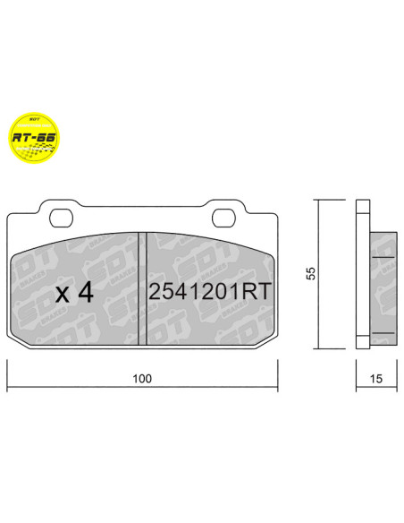 FRONT RACING BRAKEPADS RT66 AALFA ROMEO 33 ARNA NISSAN CHERRY N12